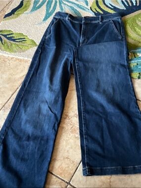 Ann Taylor Navy Wide Leg Jeans